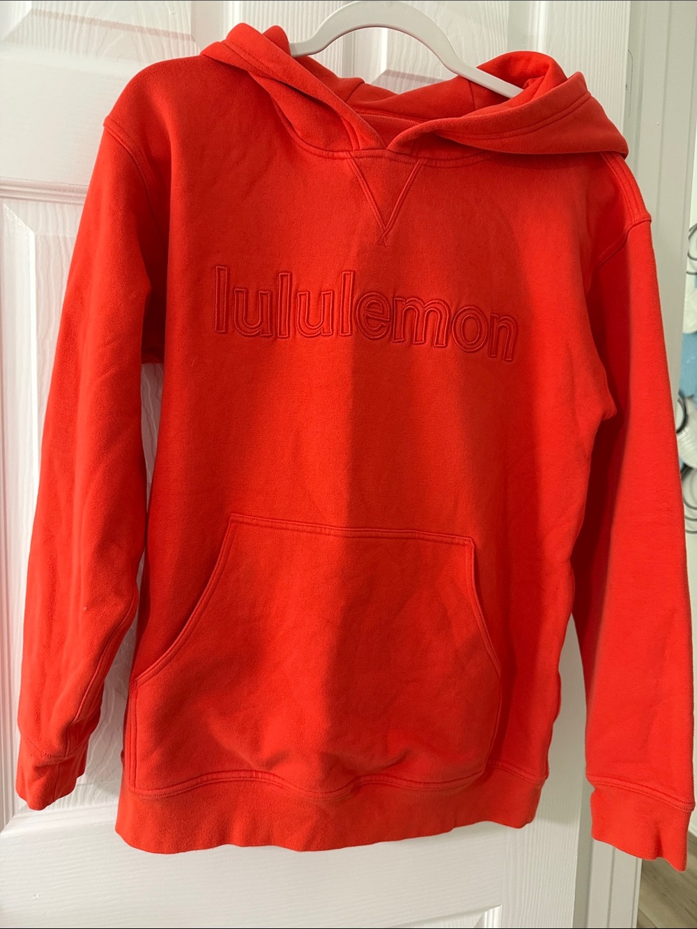 lululemon athletica Red Embroidered Logo Hoodie